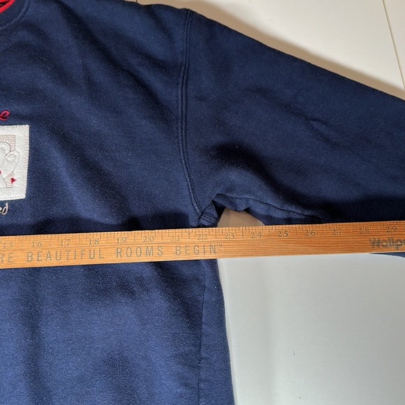 unisex Natural escape CrewNeck Sweatshirt Teddy Bears Navy Blue sz L - Picture 4 of 5